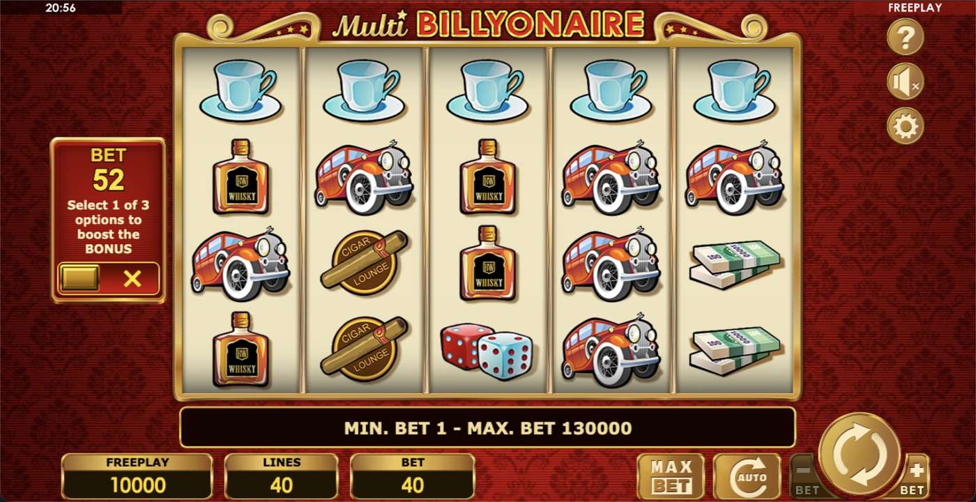 Multi Billyonaire: image of main menu