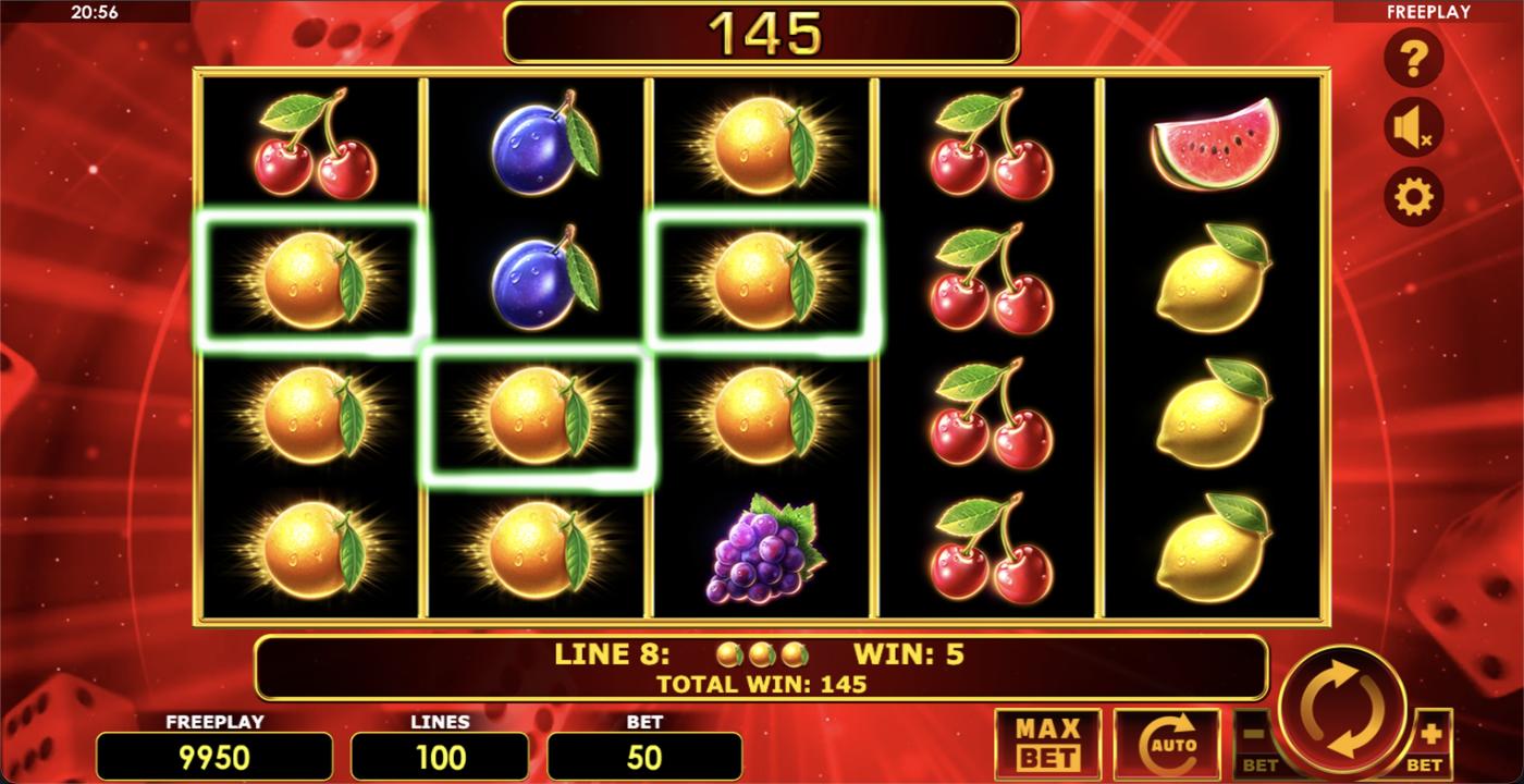 Nicer Dice 100: image of winning
