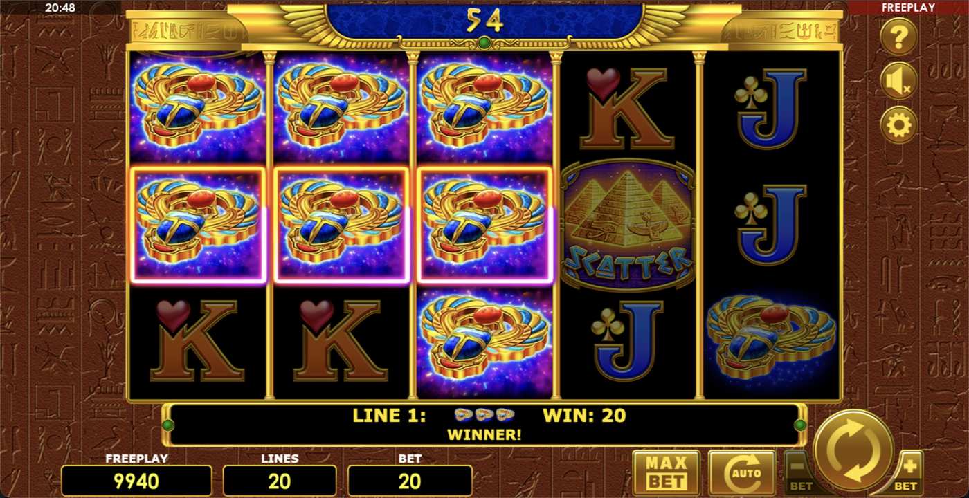 Pharaohs Gold 20: image of winning