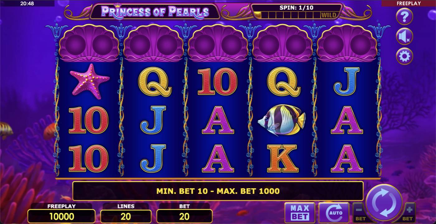 Princess of Pearls: image of main menu