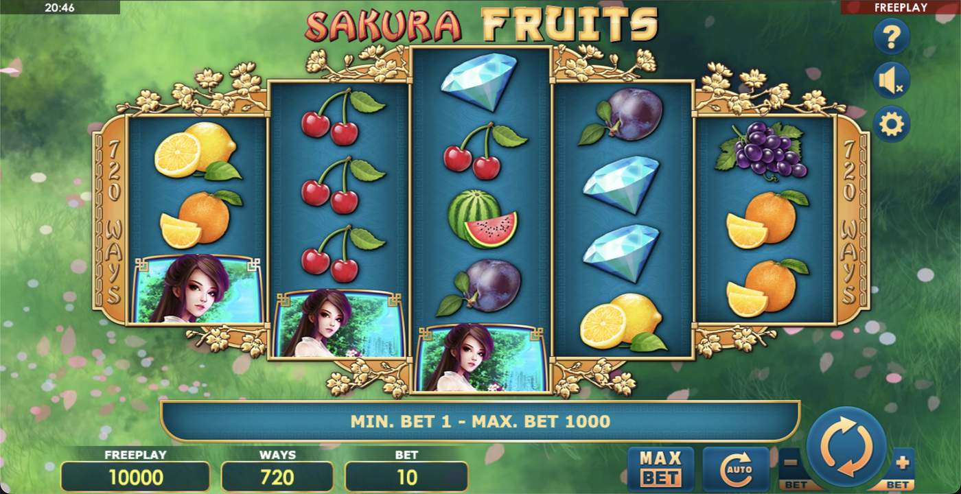 Sakura Fruits: image of main menu