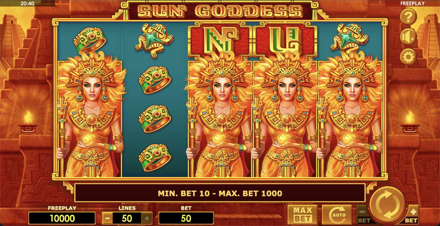 Sun Goddess: image of main menu