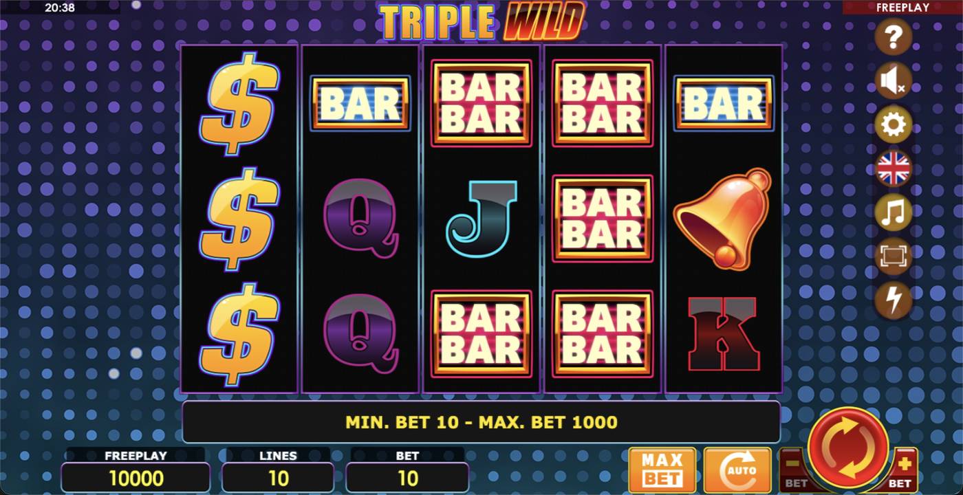 Triple Wild: image of main menu
