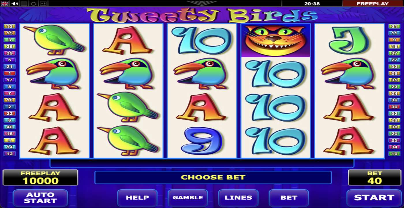 Tweety Birds: image of main menu