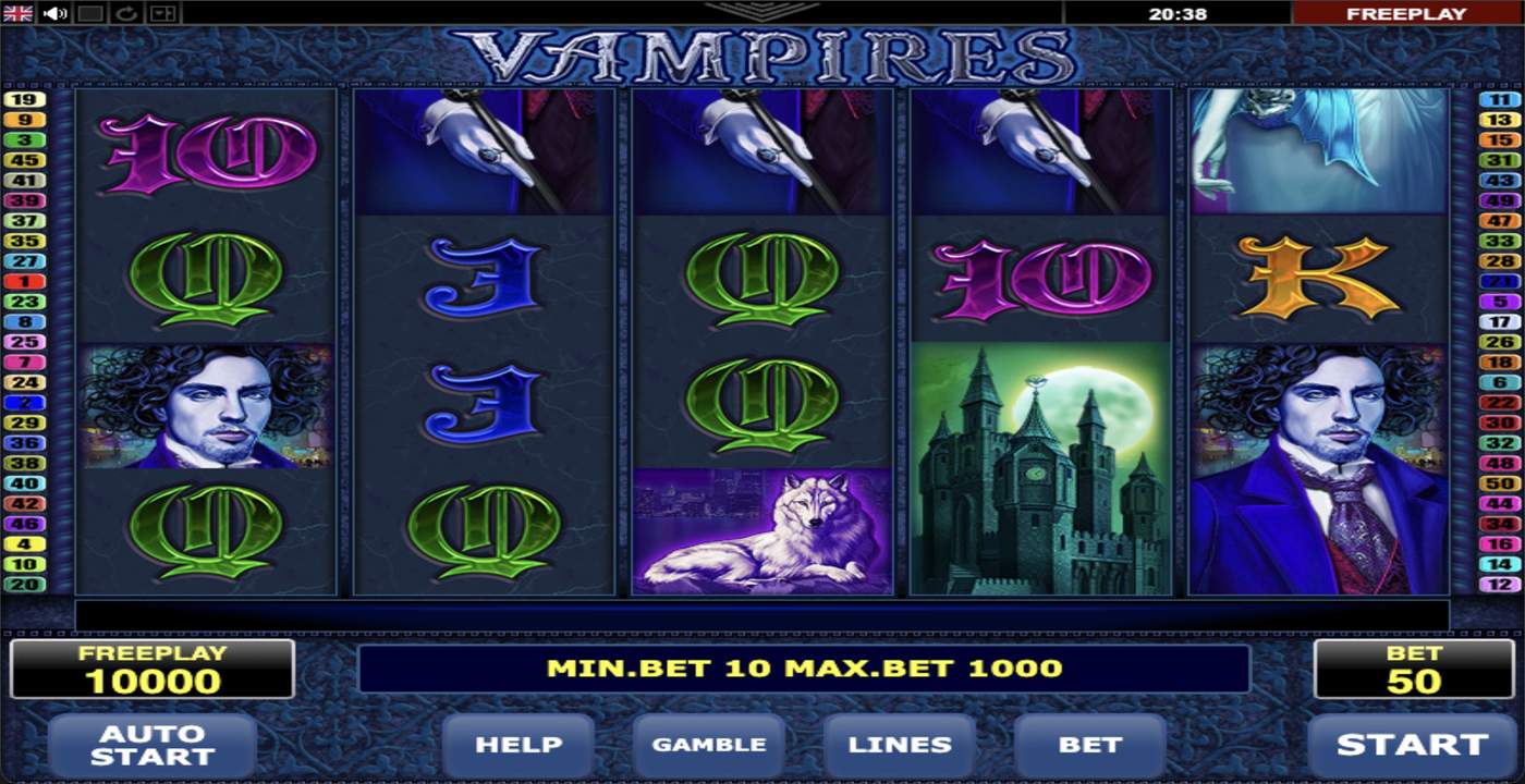 Vampires: image of main menu