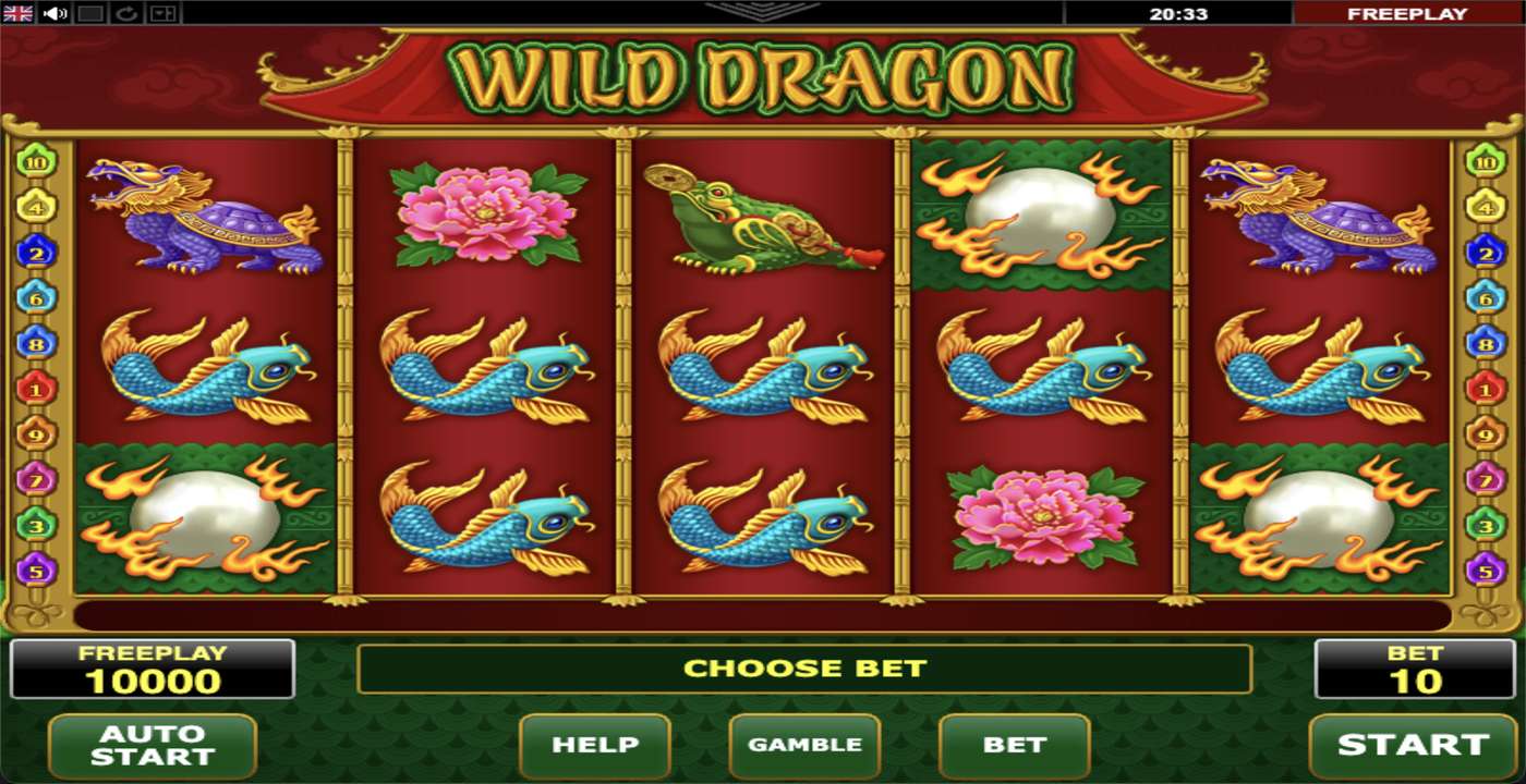 Wild Dragon: image of main menu