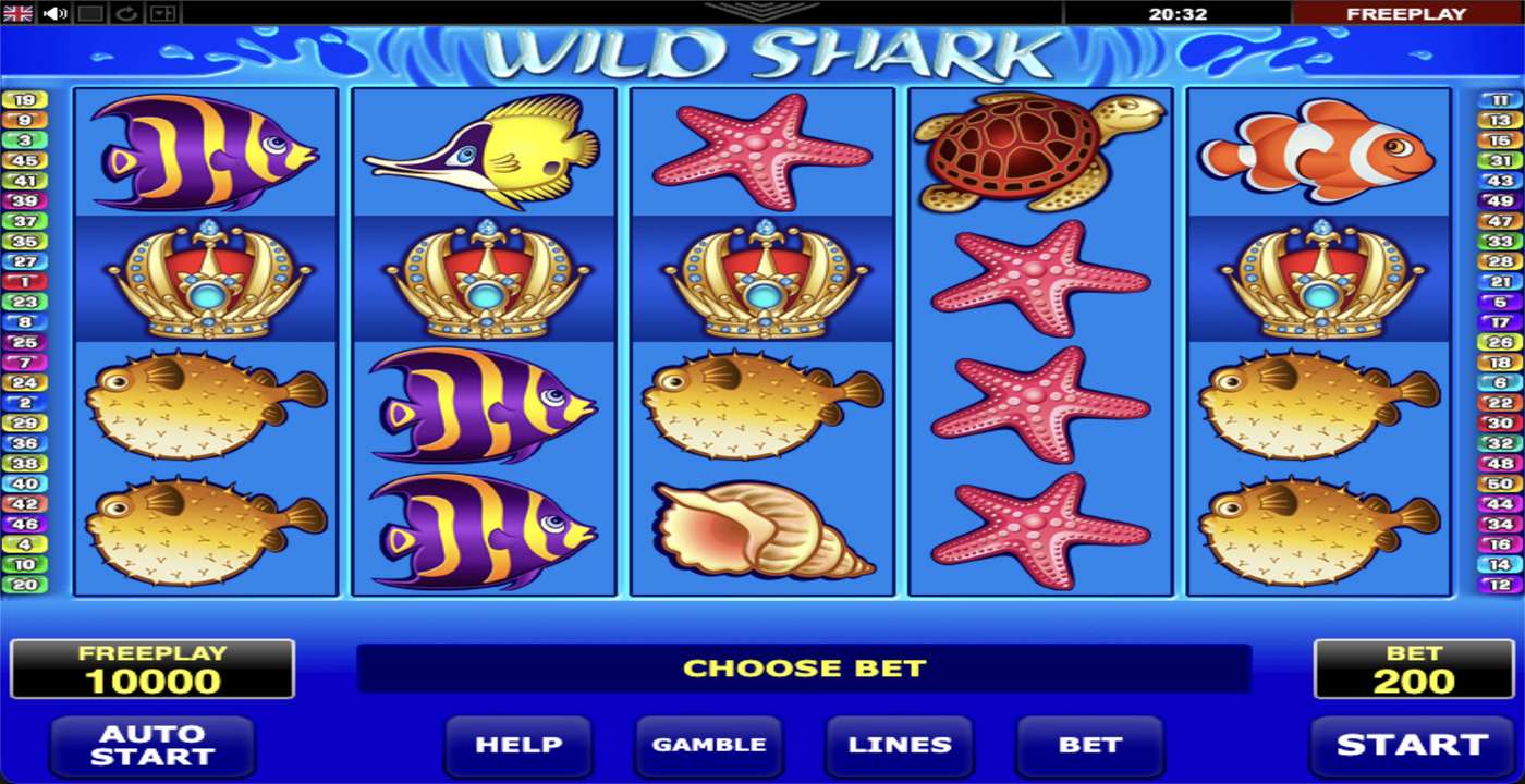 Wild Shark: image of main menu