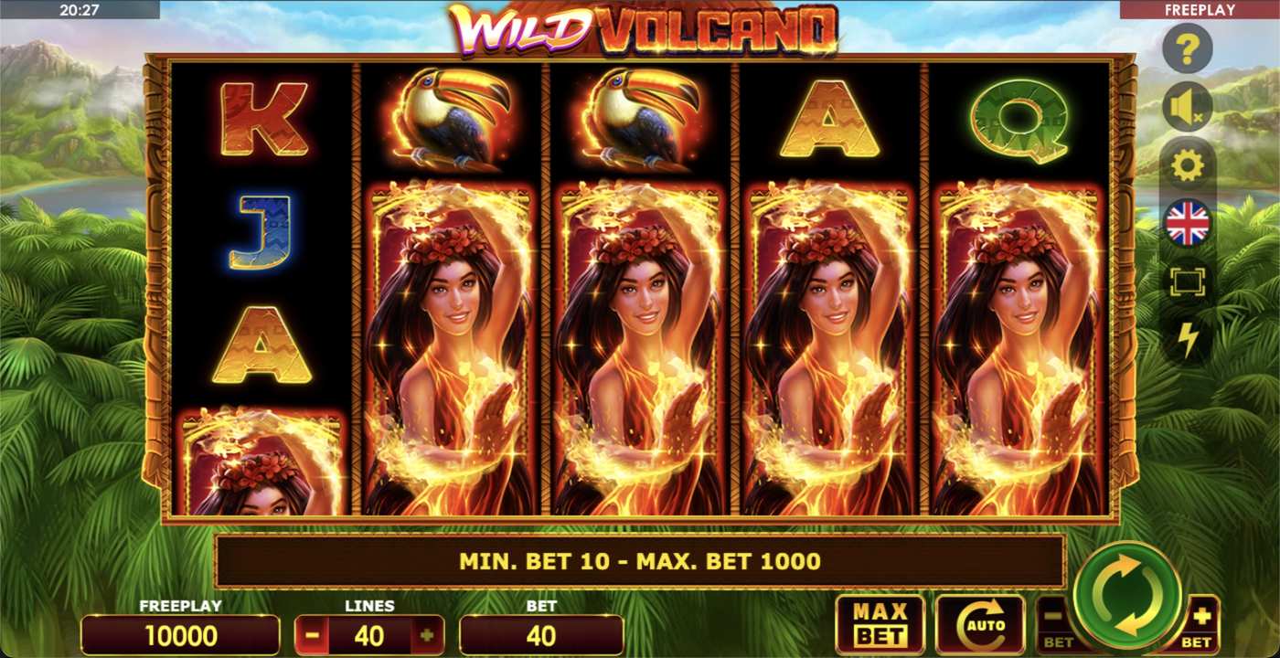 Wild Volcano: image of main menu