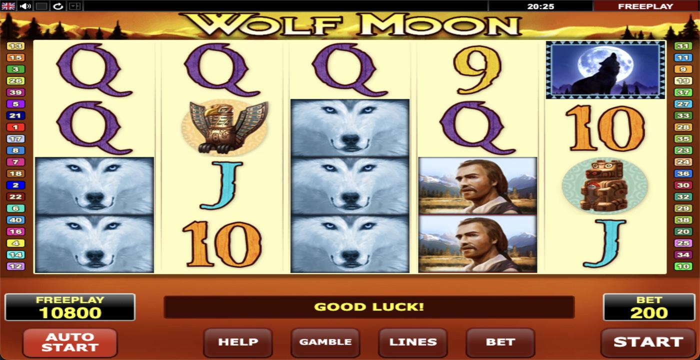 Wolf Moon: image of main menu