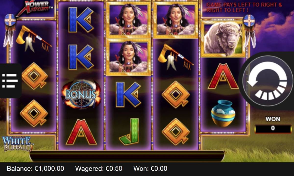 Legend of the White Buffalo: image of main menu