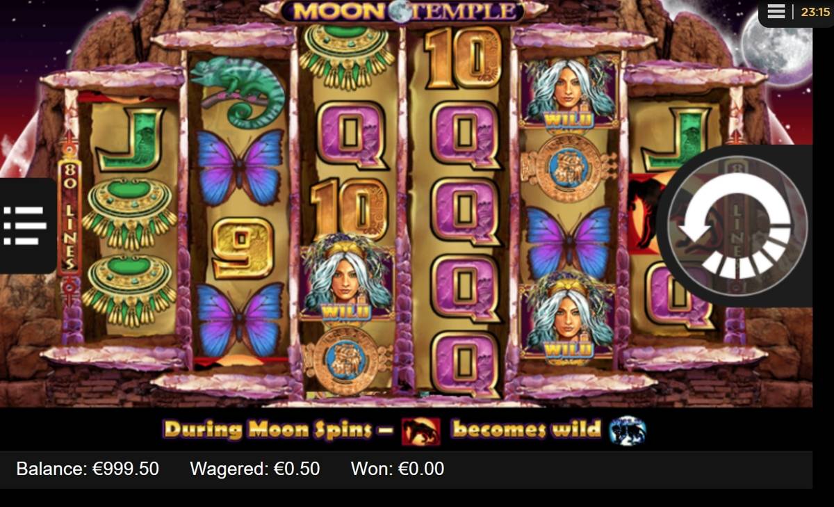 Moon Temple: image of main menu