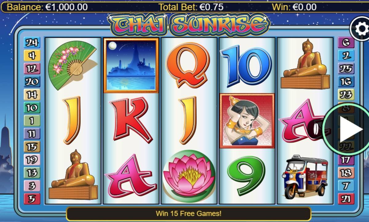 Thai Sunrise: image of main menu