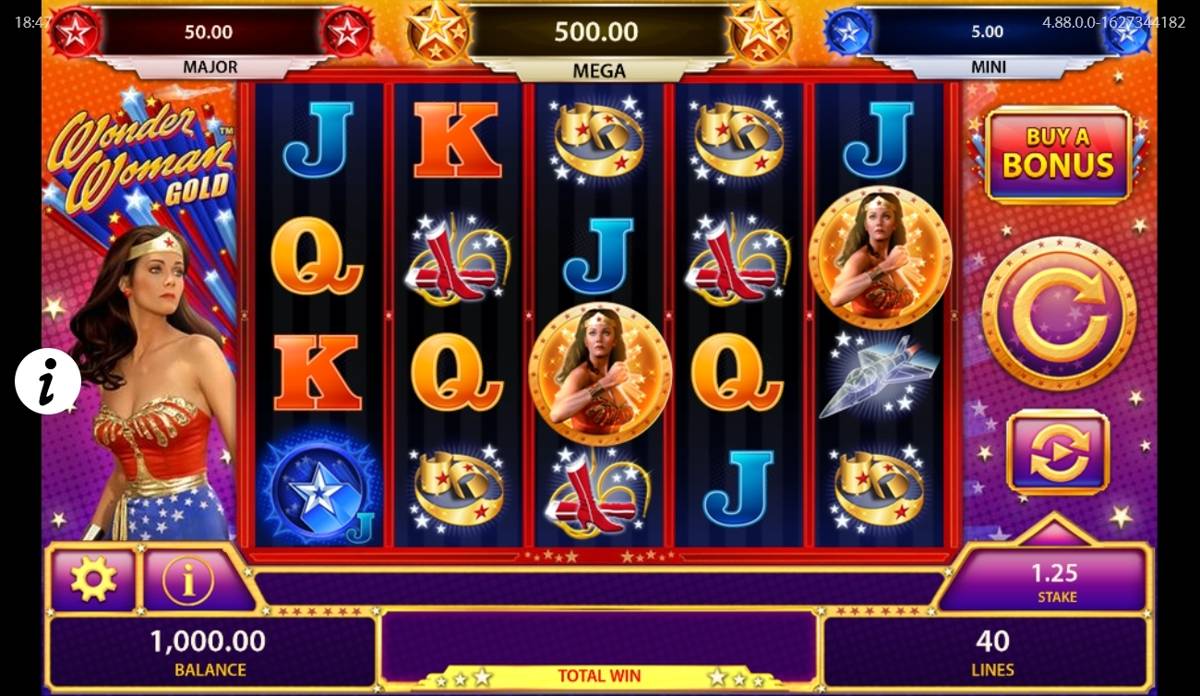 Wonder Woman Gold: image of main menu