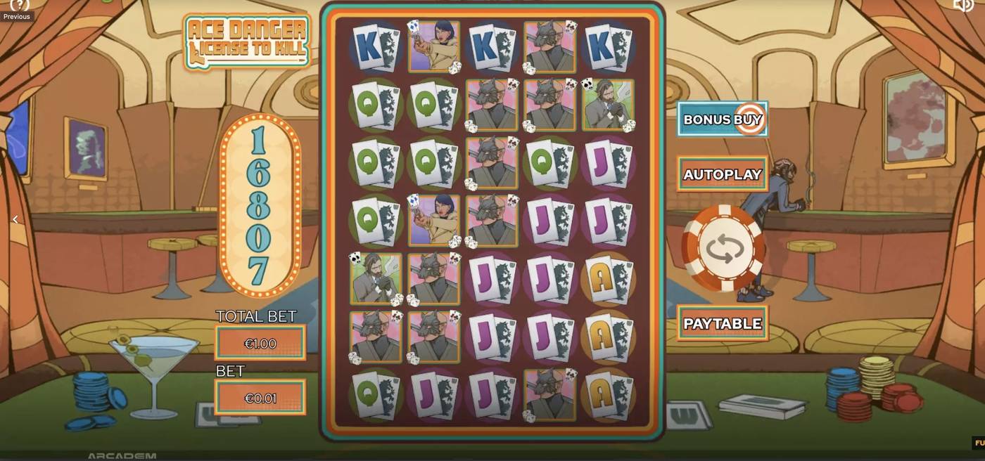Ace Danger: License to Kill: image of main menu
