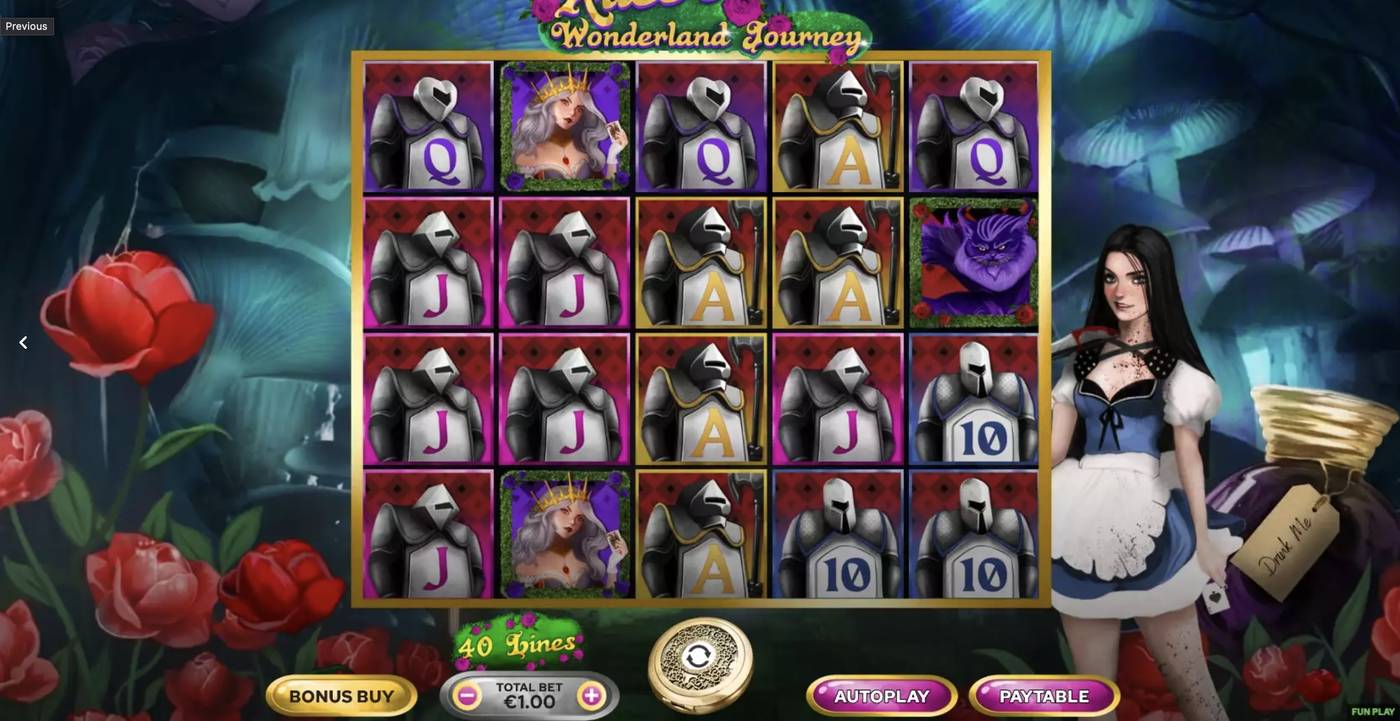 Alice's Wonderland Journey: image of main menu