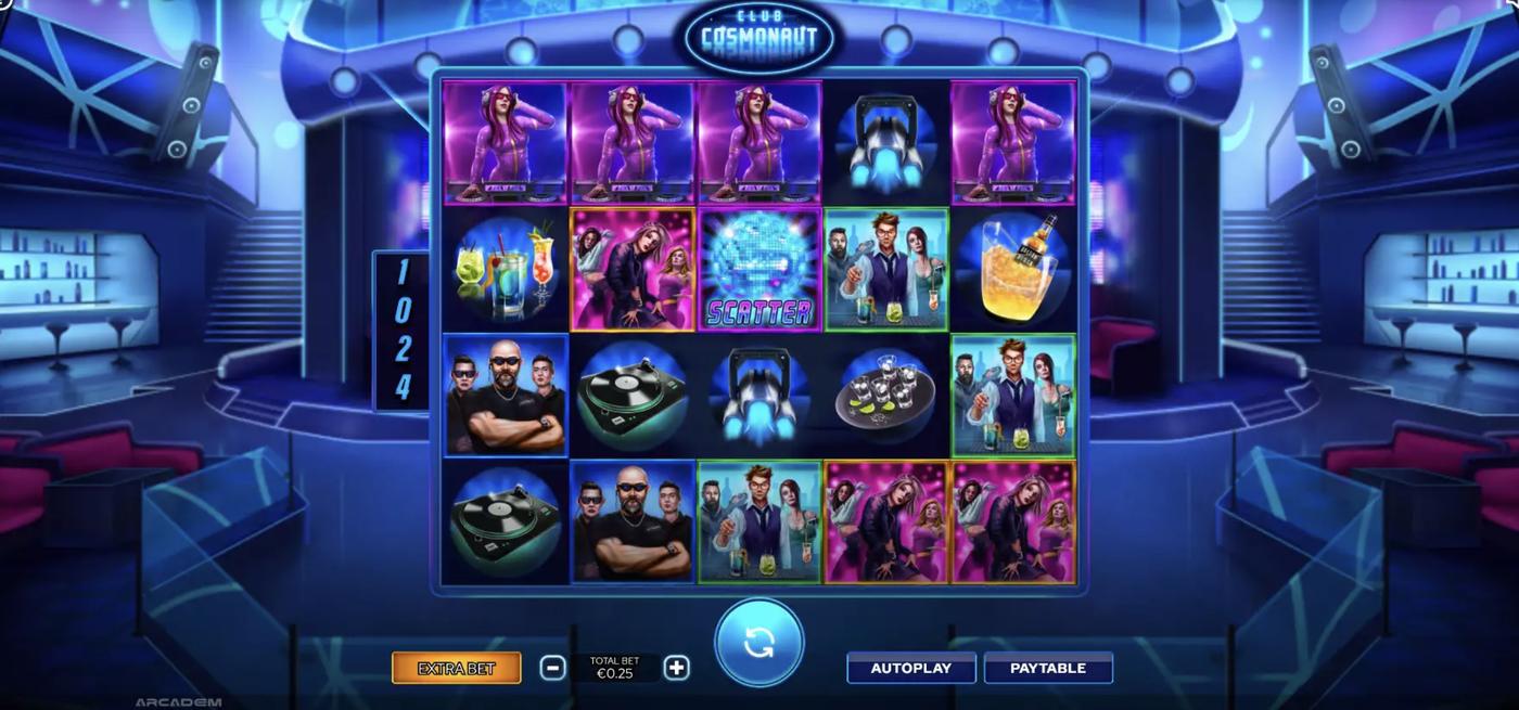 Club Cosmonaut: image of main menu