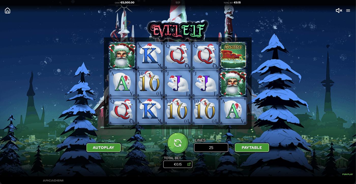 Evil Elf: image of main menu