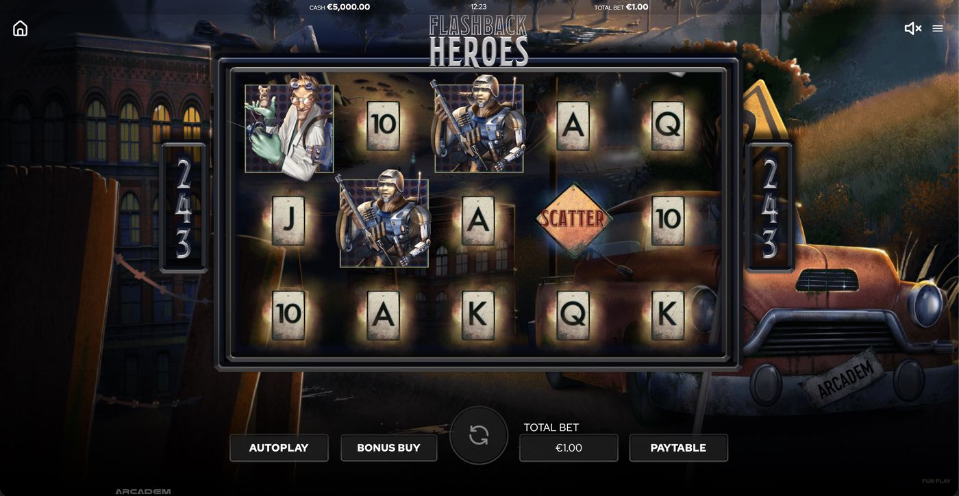 Flashback Heroes: image of main menu
