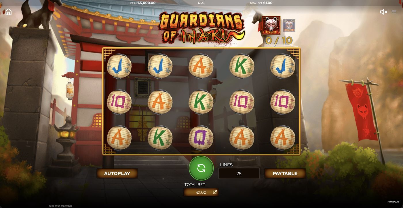 Guardians of Inari: image of main menu