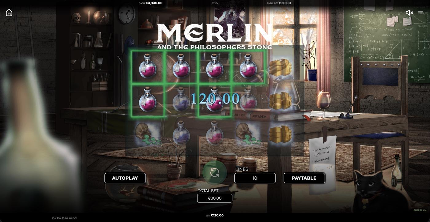Merlin and The Philosophers Stone: image of winning