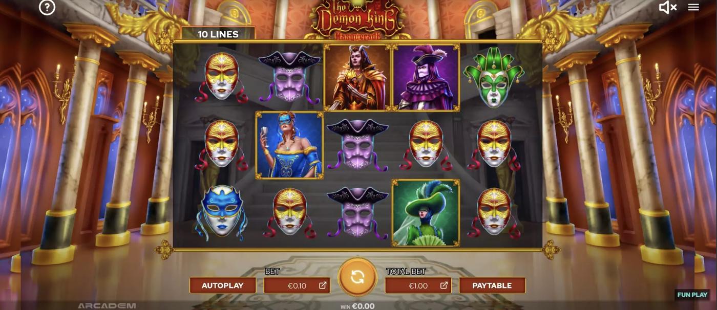 The Demon King's: Masquerade: image of main menu