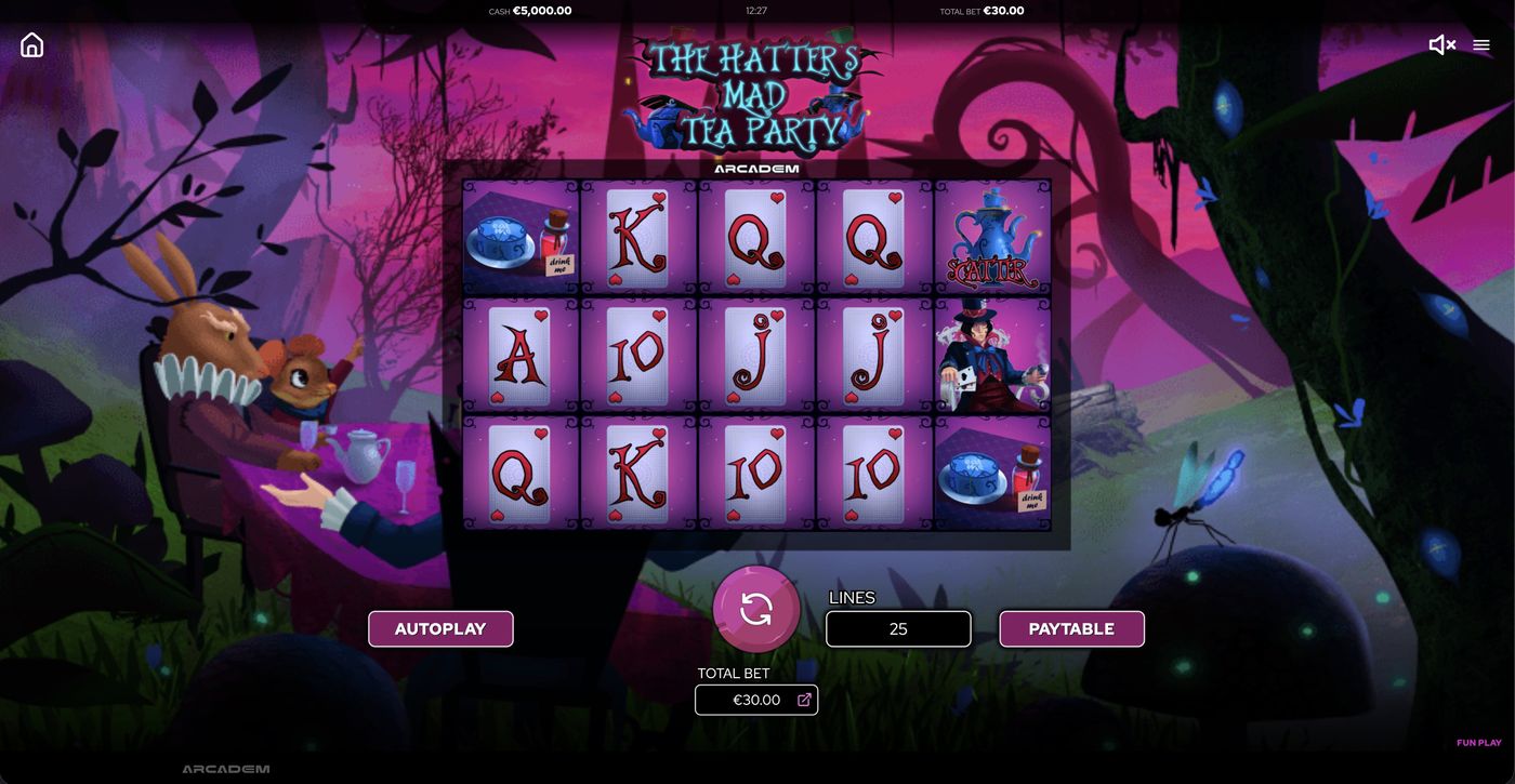 The Hatters Mad Tea Party: image of main menu