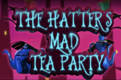 The Hatters Mad Tea Party Online Slot Logo