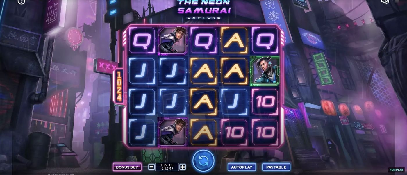The Neon Samurai: Capture: image of main menu