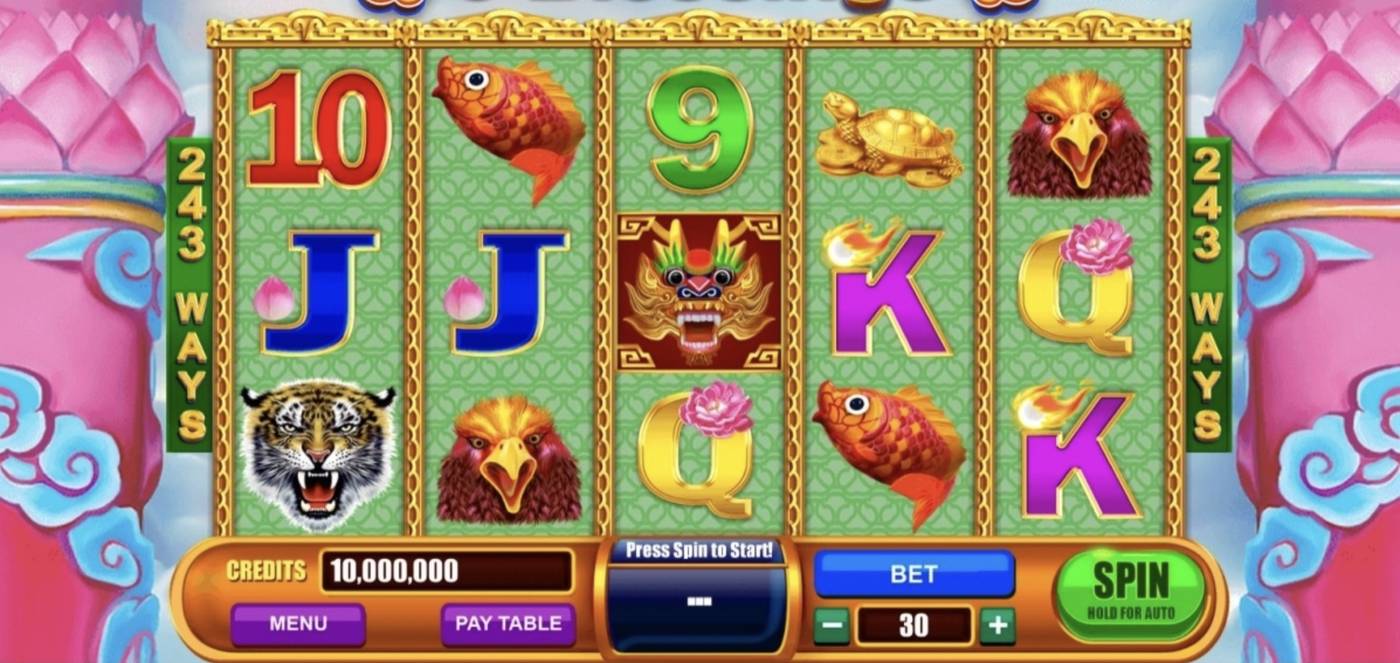 5 Blessings: image of main menu