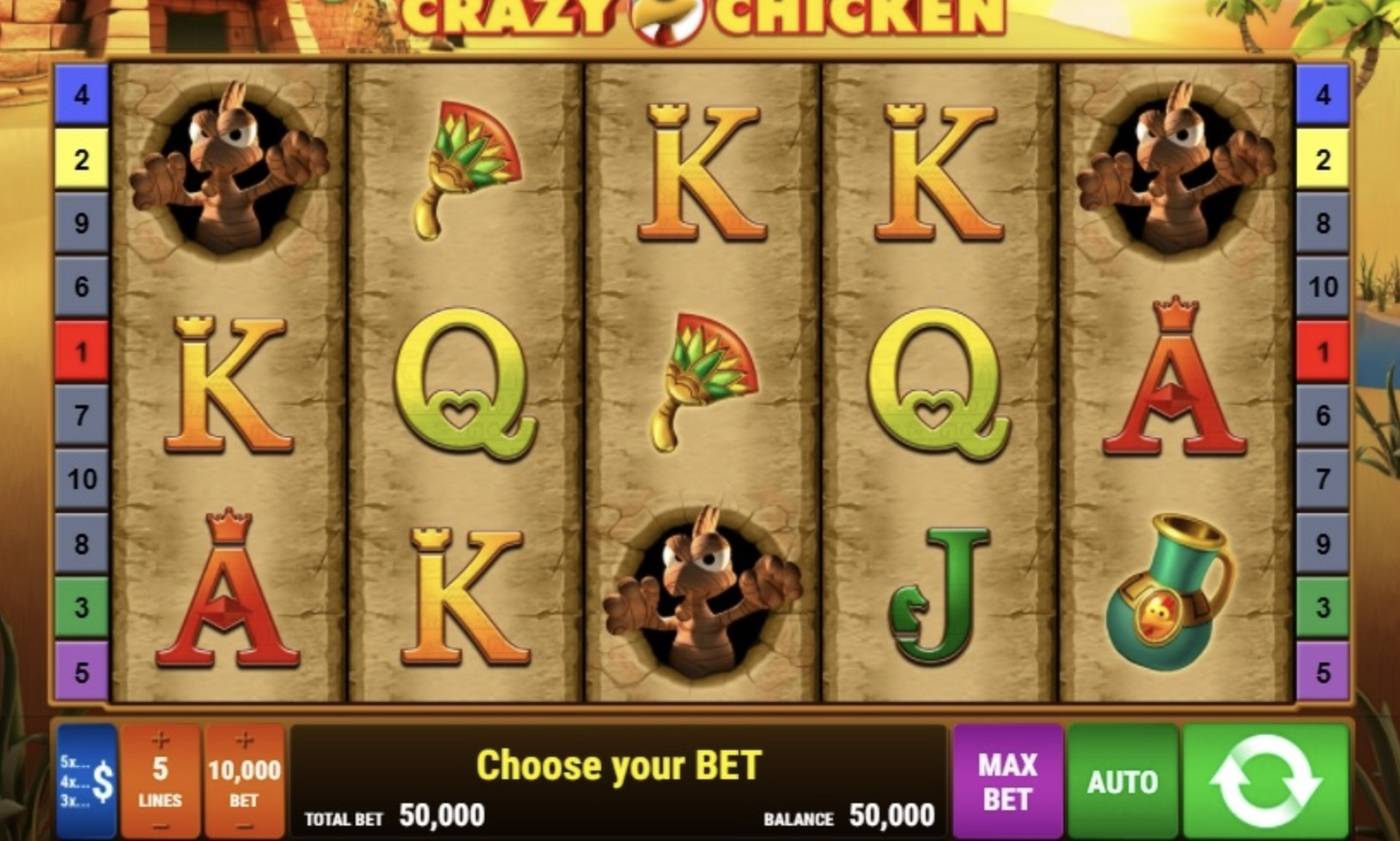 Book of Crazy Chicken: image of main menu