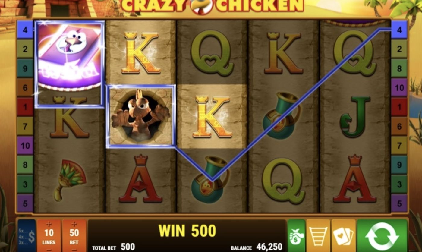 Book of Crazy Chicken: image of winning