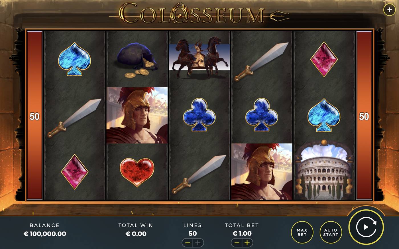 Colosseum: image of main menu