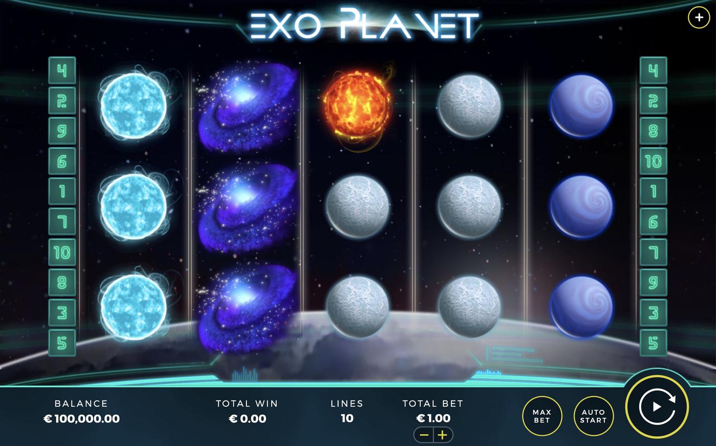 Exo Planet: image of main menu