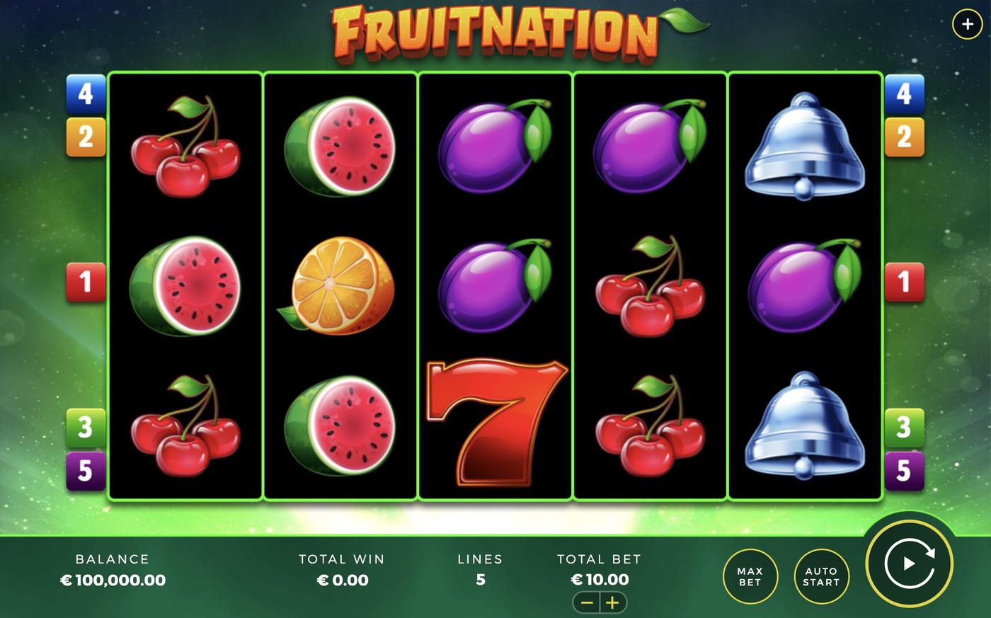 Fruitnation: image of main menu
