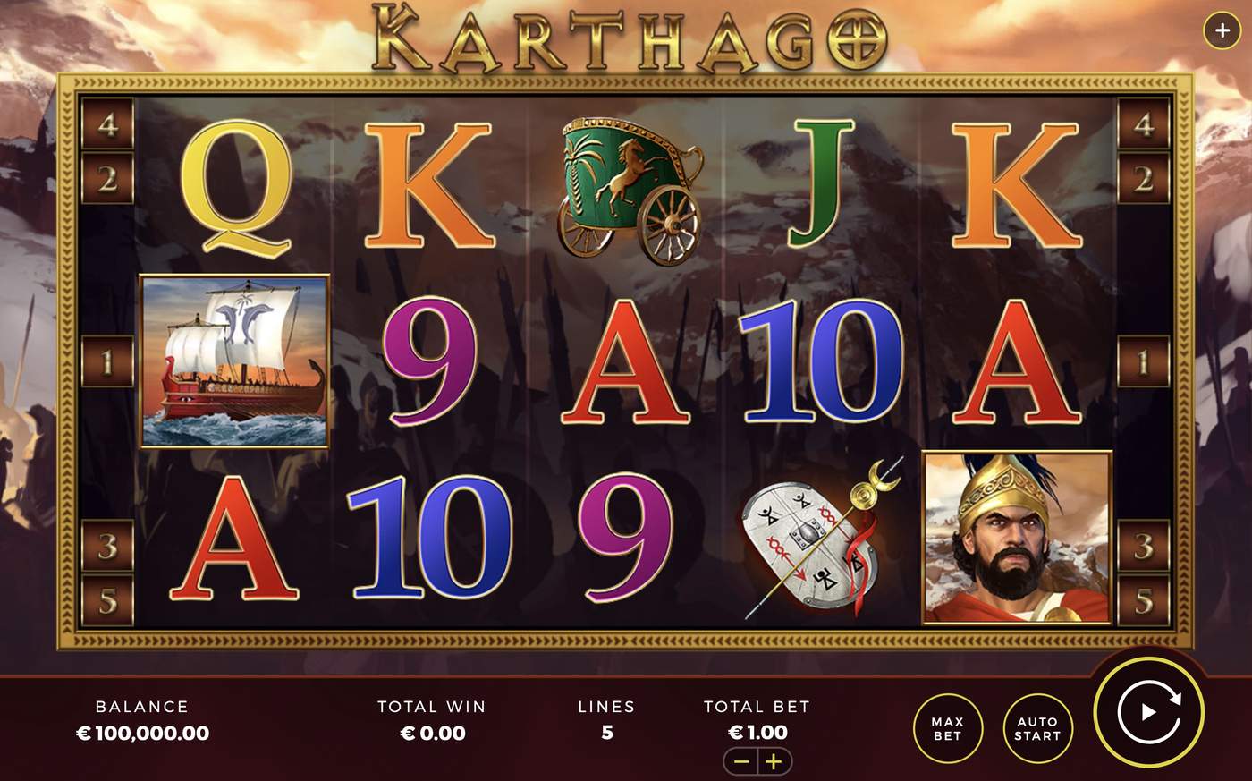 Karthago: image of main menu