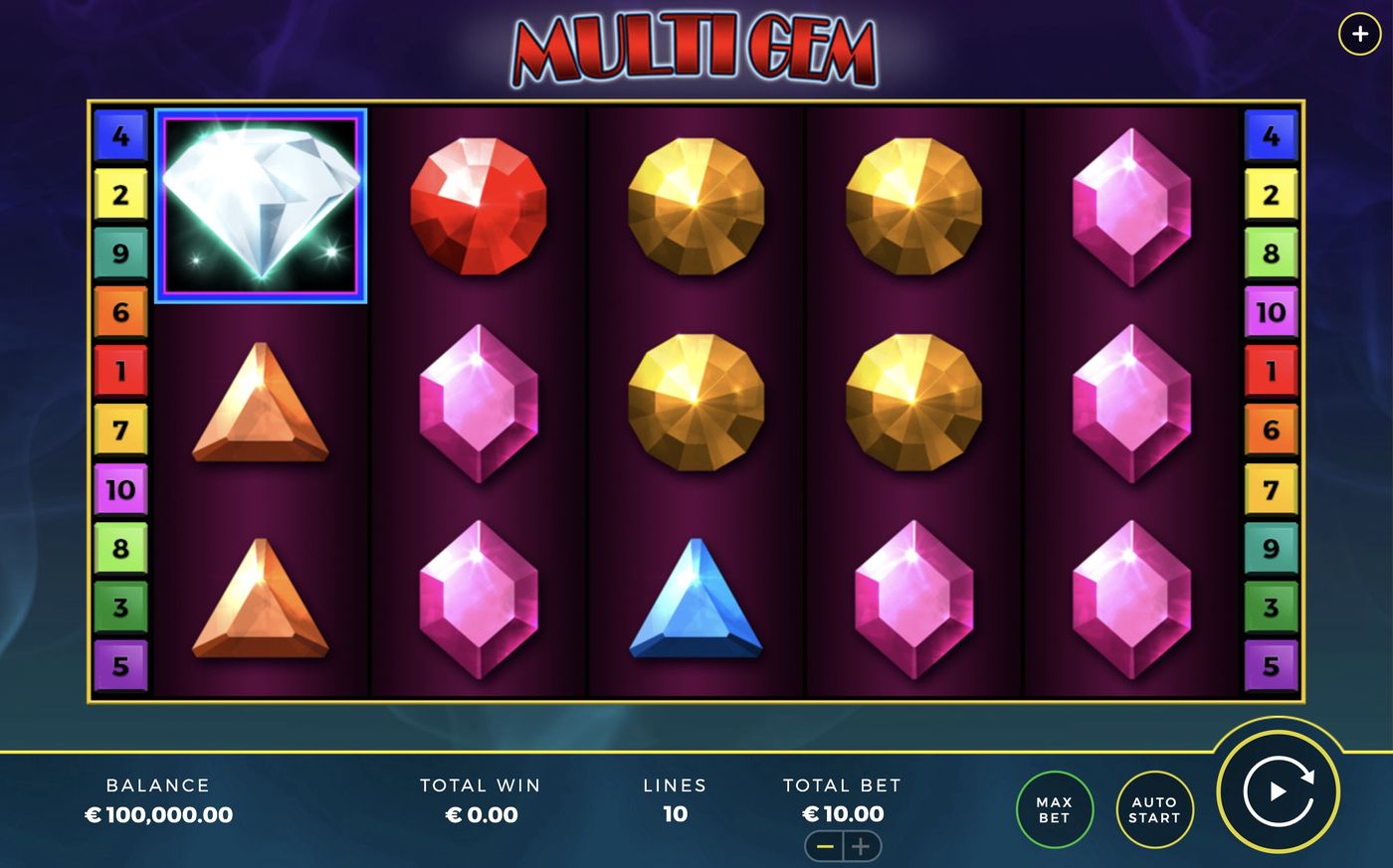 Multi Gem: image of main menu
