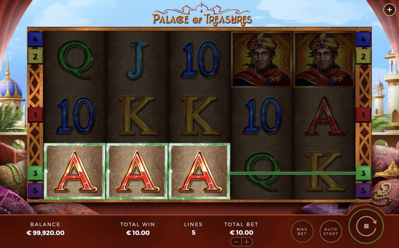 Palace of Treasures: image of winning