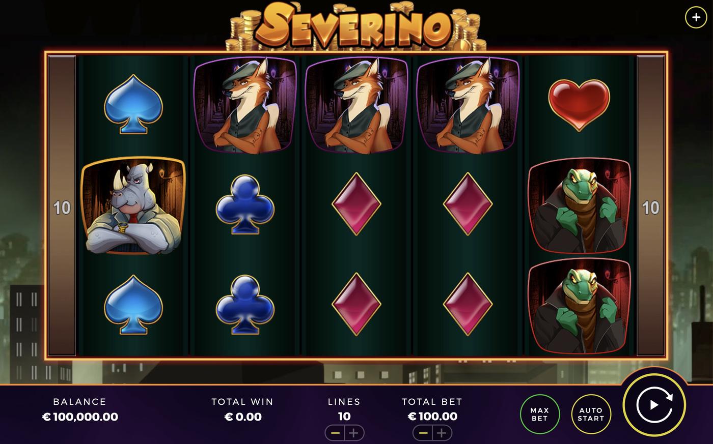 Severino: image of main menu
