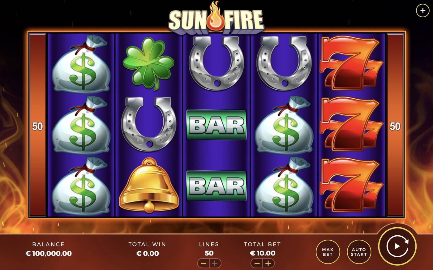 Sun Fire: image of main menu
