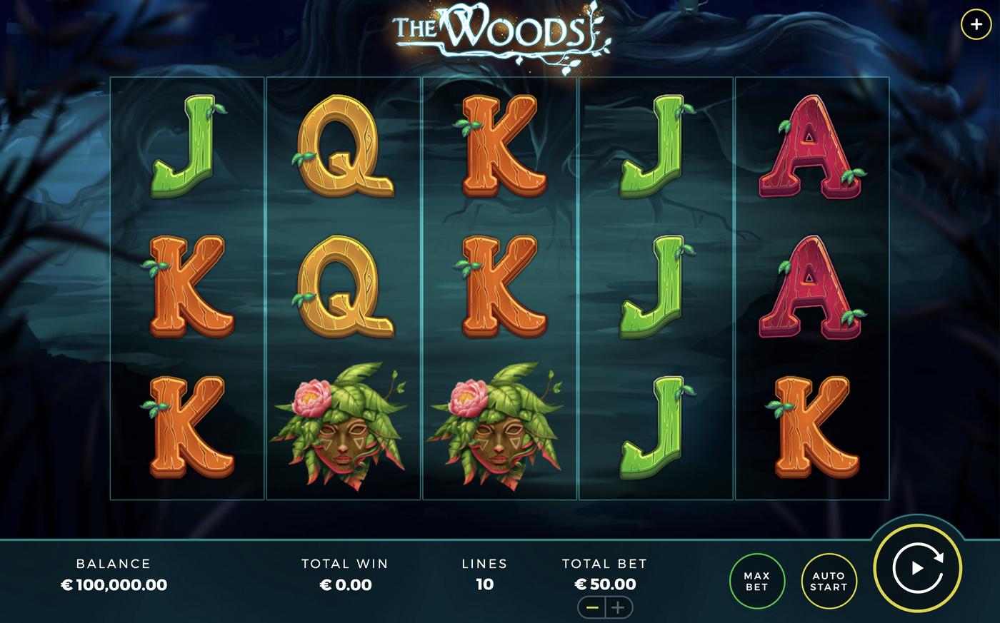 The Woods: image of main menu