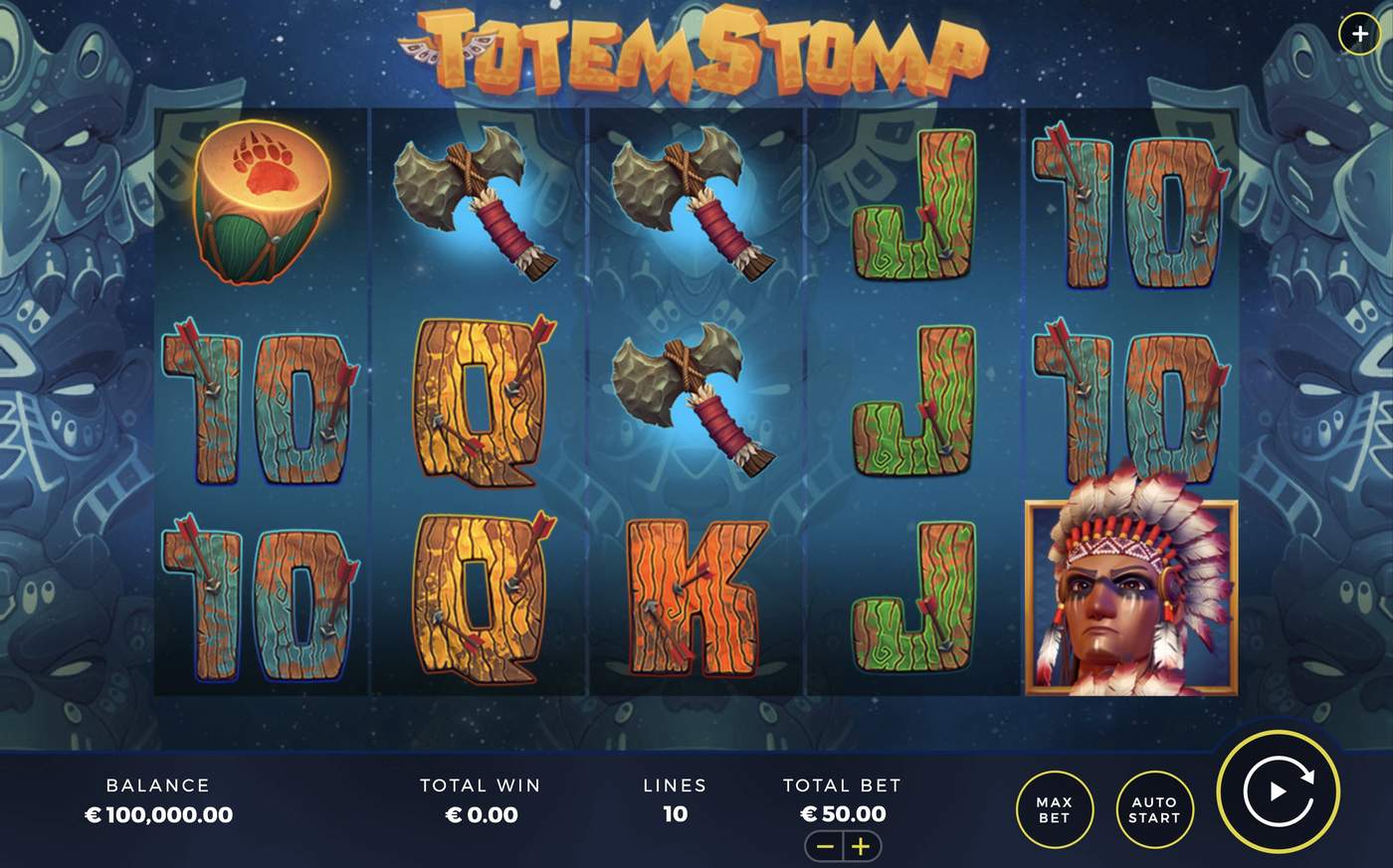 Totem Stomp: image of main menu