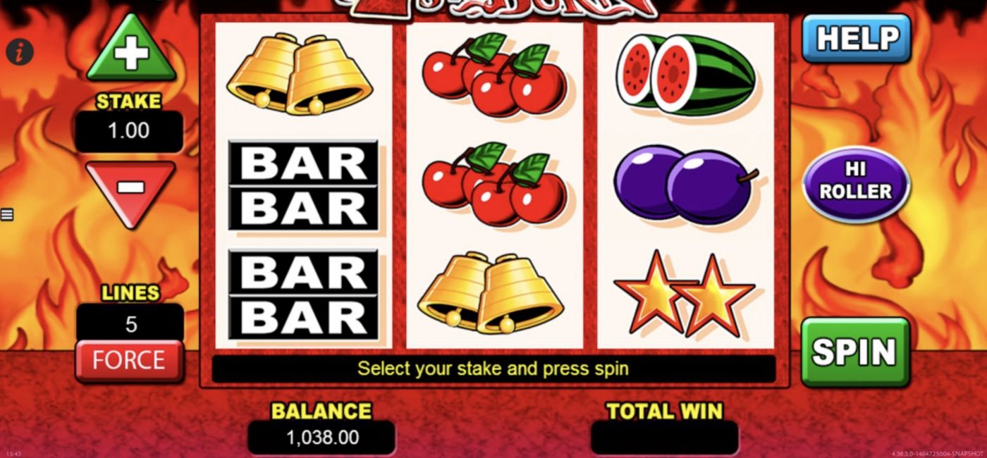 7's To Burn: image of main menu