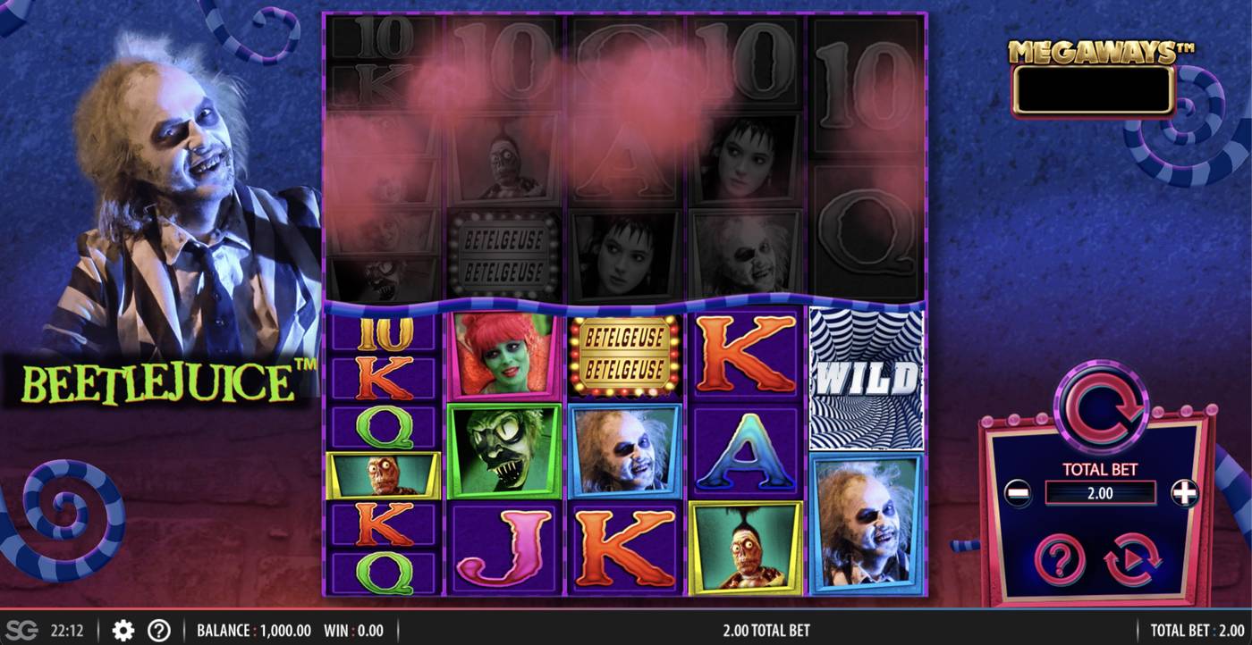 Beetlejuice Megaways: image of main menu