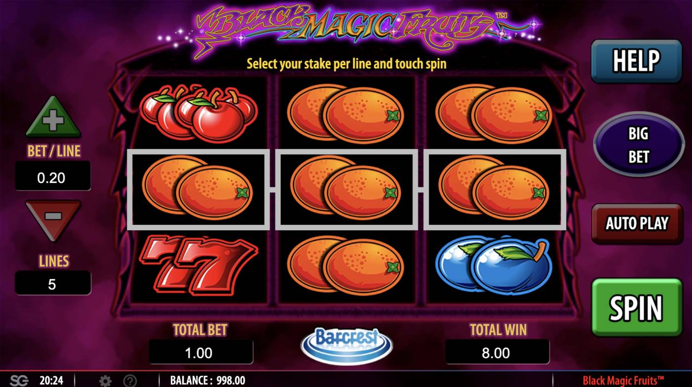 Black Magic Fruits: image of winning