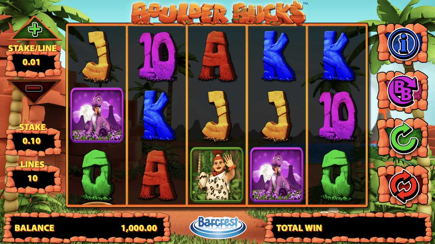 Boulder Bucks: image of main menu