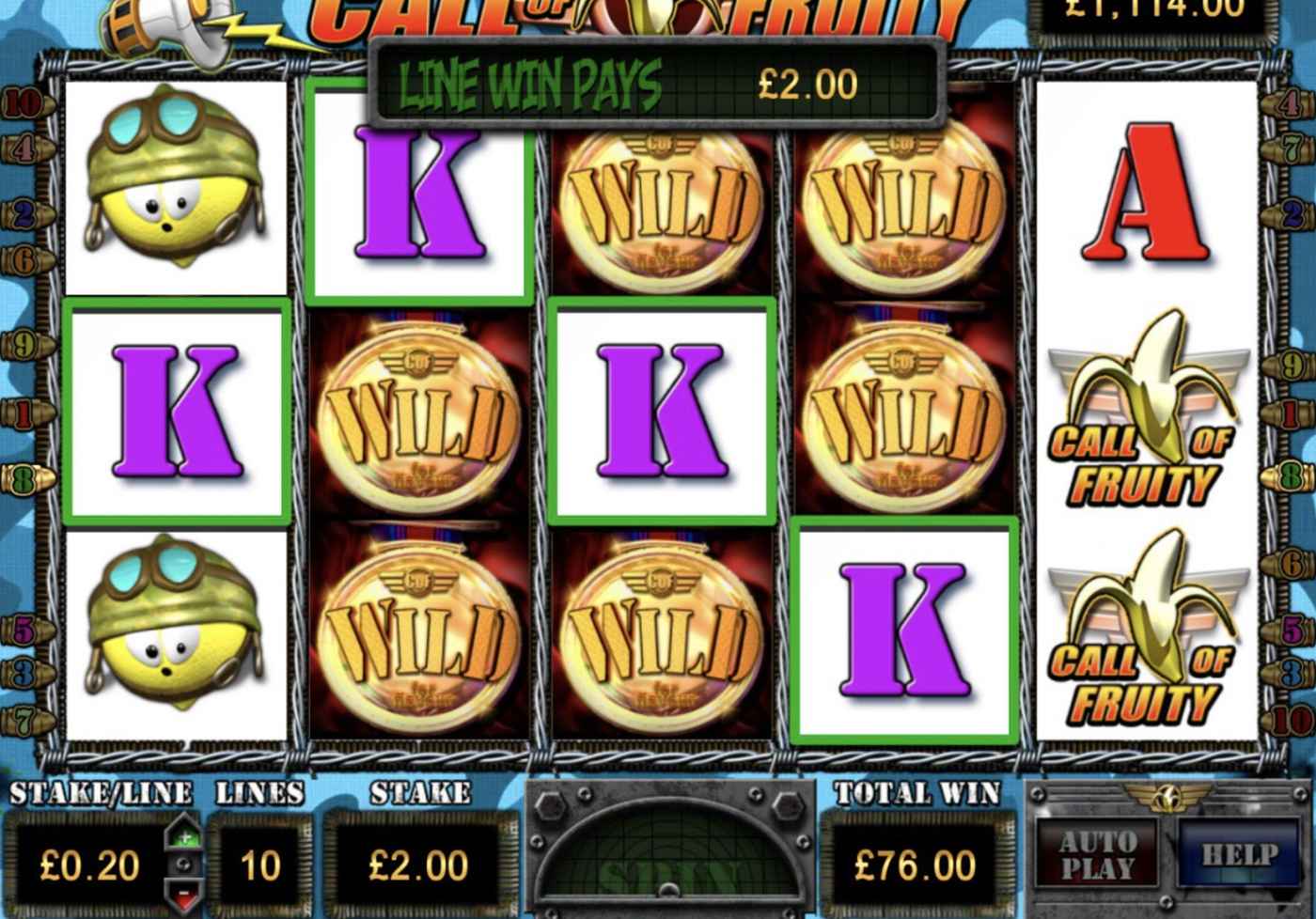 Call of Fruity: image of winning