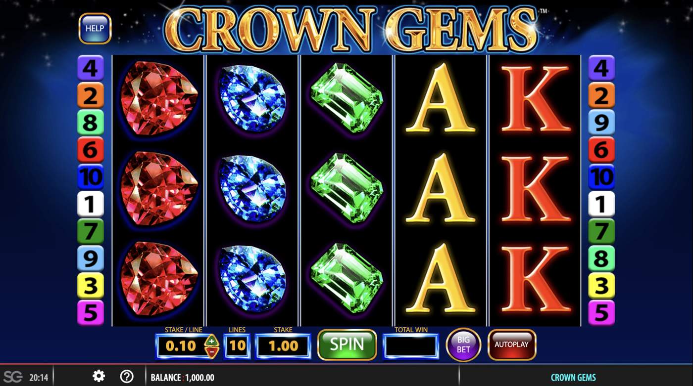Crown Gems Hi Roller: image of main menu