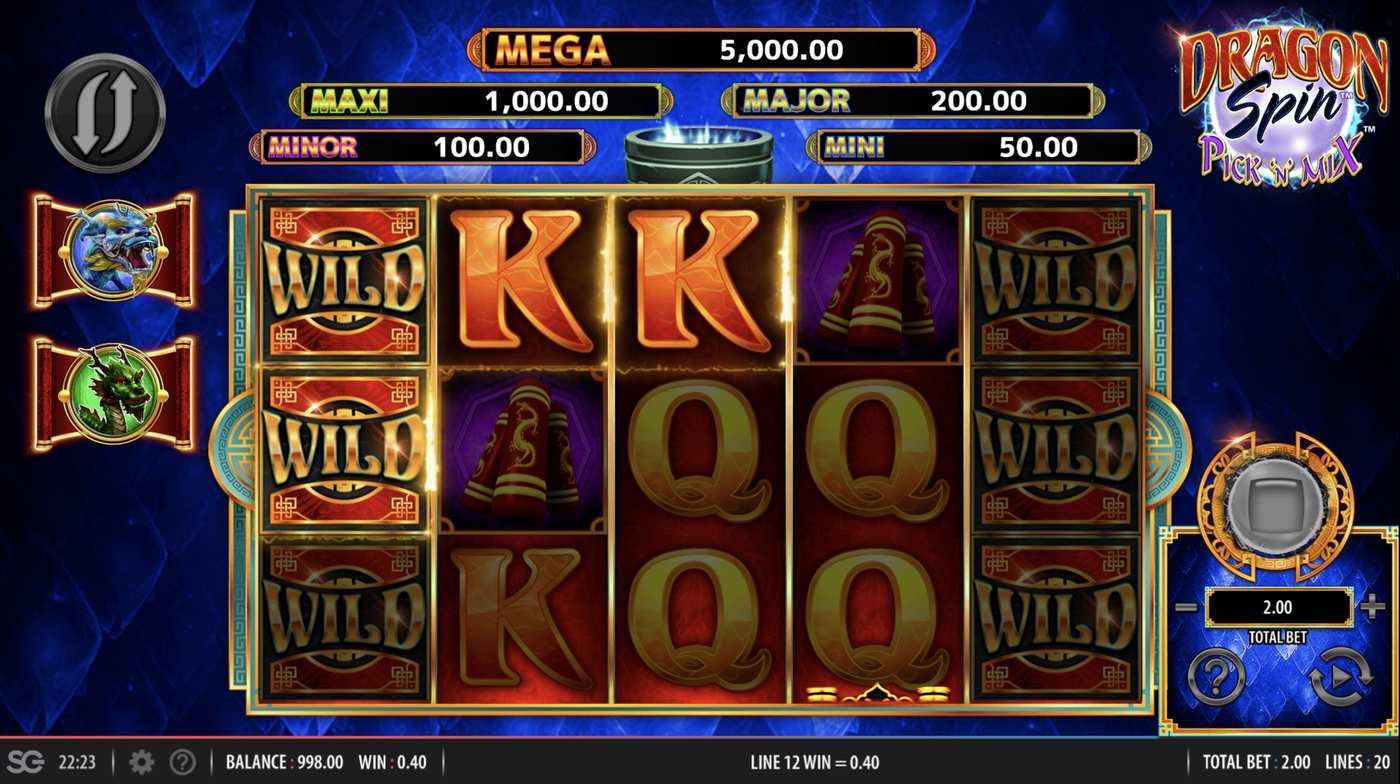 Dragon Spin Pick 'N' Mix: image of winning