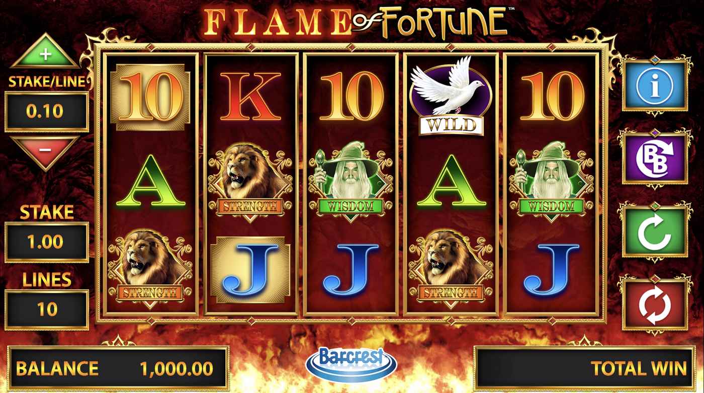 Flame of Fortune: image of main menu