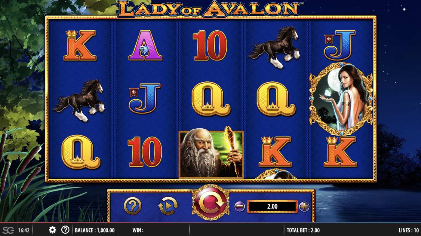 Lady of Avalon: image of main menu